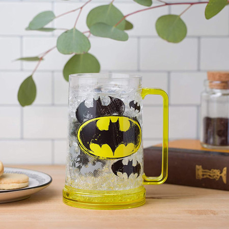DC Comics Batman Sketch Design Bat Symbol 16 Ounce Freezable Mug